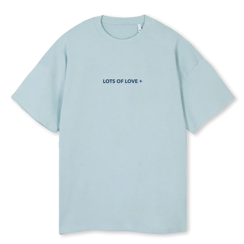 Lots of Love Oversized Tee - Cold Blue